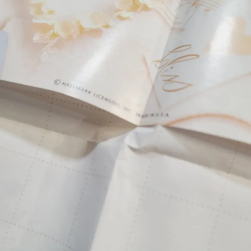 Vintage Hallmark Shabby Chic Love Wedding Bridal Shower Gift Wrap